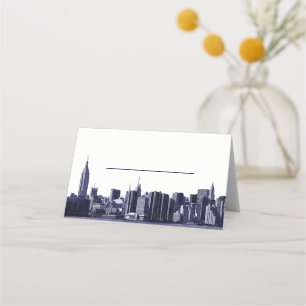 Cartes d'escorte en silhouette bleu do-it-yourself