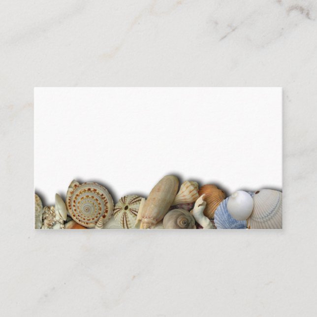 Cartes d'escorte vides des coquillages (Devant)