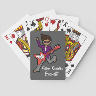 Cartes Dessin de Rockstar nom garçon carte de jeu musical