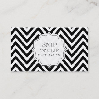 Cartes d'étoiles Chevron noir et blanc