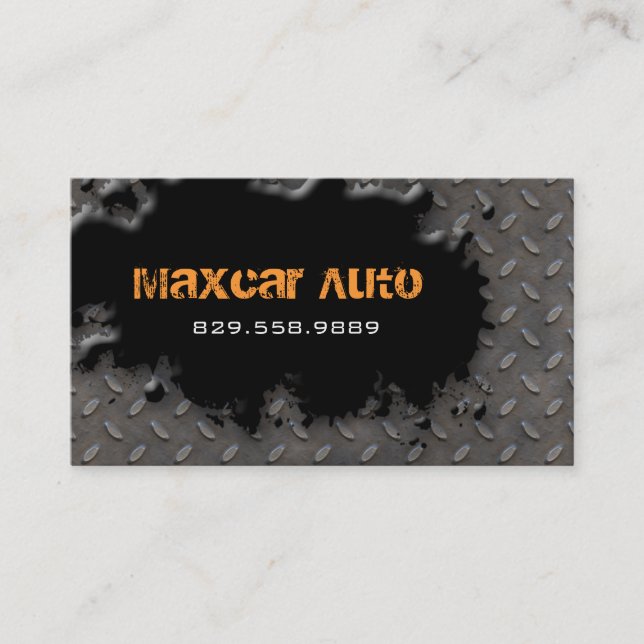Cartes d'exécution pour Carte de visite métallique (Devant)