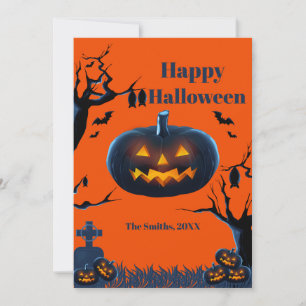 Cartes d'halloween Citrouille effrayant