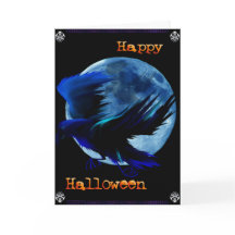 Cartes d'halloween corbeau