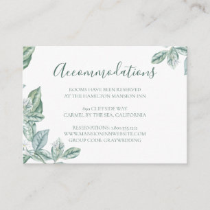 Cartes d'hébergement de l'hôtel de mariage botaniq