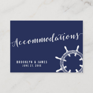 Cartes d'hébergement Mariage bleu marine