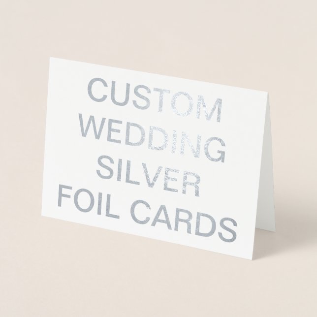 Cartes d'huile d'argent personnalisées de mariage  (Devant)