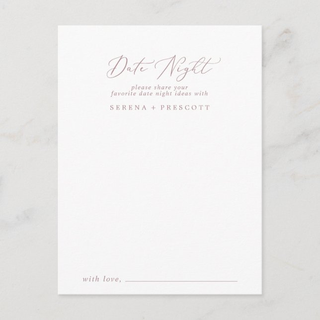 Cartes d'Idée de Nuit Delicic Rose Gold (Devant)