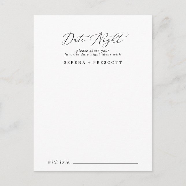 Cartes d'idées de la nuit de la calligraphie noire (Devant)