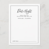 Cartes d'idées minimalistes pour la nuit