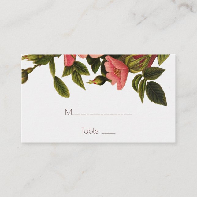 Cartes d'identification de table élégantes à motif (Devant)