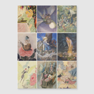 Cartes d'illustration d'Art Fairy vintage