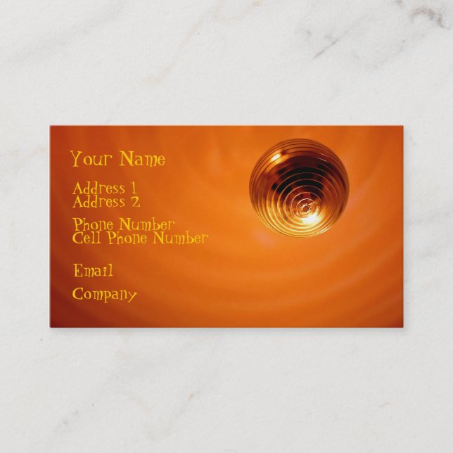 Cartes d'industrie musicale - boule orange de (Devant)