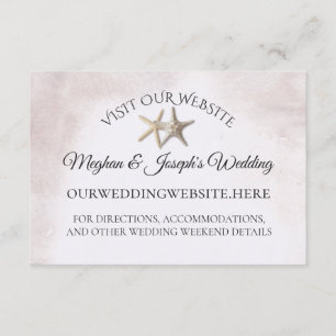 Cartes d'information de mariage Starfish Beach