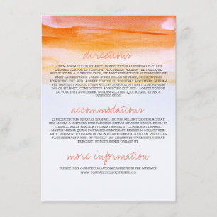 Cartes d'information mariage - aquarelle romantiqu