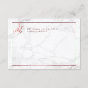 CARTES D'INFORMATION PixDezines/MARBLE+FAUX OR ROS