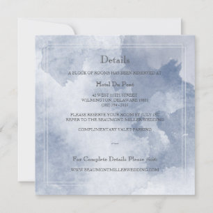 Cartes d'information pour les invités Water Drea