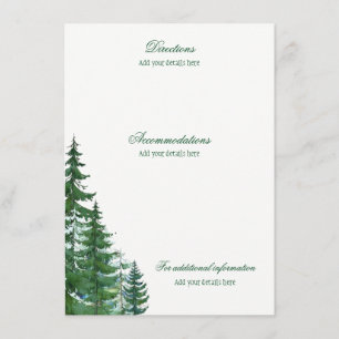 Cartes d'information sur les détails du mariage au