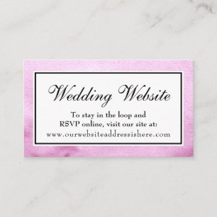 Cartes d'insertion de site web de mariage à l'aqua