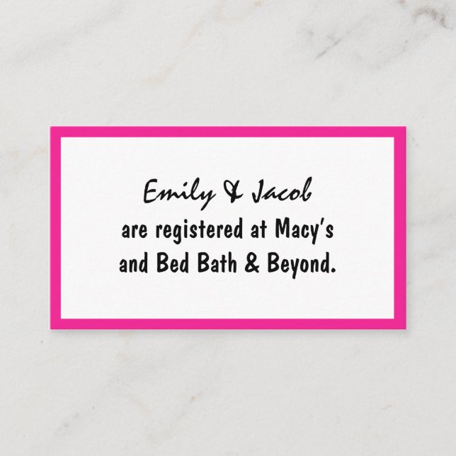 Cartes d'insertion du Registre des Flamants roses  (Devant)