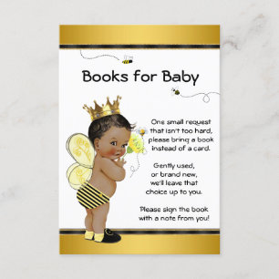 Cartes d'insertion pour Baby Shower 'Bee Bring A B