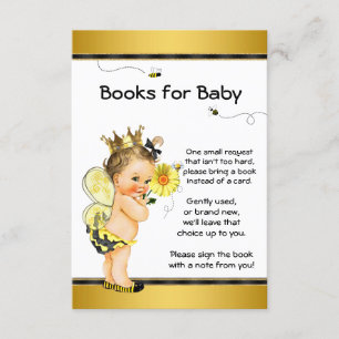 Cartes d'insertion pour Baby Shower 'Girls Bee Bri