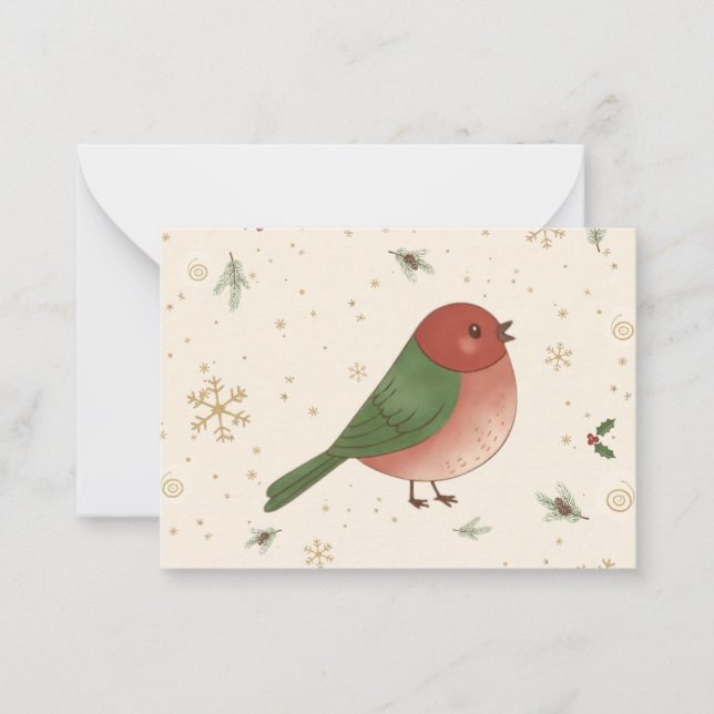Cartes d'insertion pour cadeaux de Noël en bois (Devant)