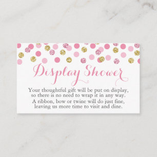Cartes d'insertion pour Parties scintillant rose e