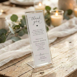 Cartes d'insertion pour Photomaton Mariage Noir et