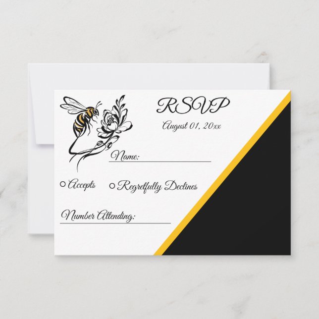 Cartes d'intervention Mariage de luxe intemporelle (Devant)