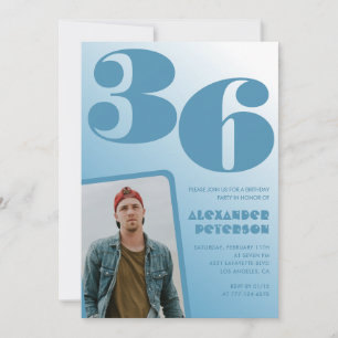 Cartes d'invitation 36ème anniversaire homme Photo