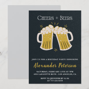 Cartes d'invitation 45 ans anniversaire Cheers Bee