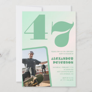 Cartes d'invitation 47e anniversaire garçon photo