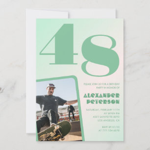 Cartes d'invitation 48ème anniversaire garçon phot