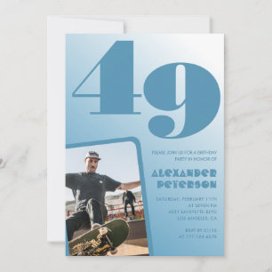 Cartes d'invitation 49ème anniversaire homme dégra