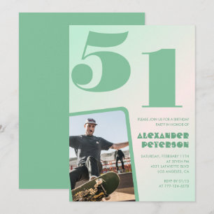 Cartes d'invitation 51ème anniversaire garçon phot