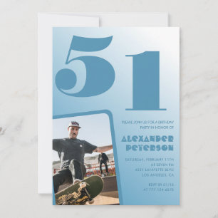 Cartes d'invitation 51ème anniversaire homme dégra