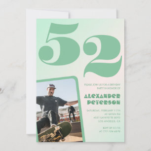 Cartes d'invitation 52ème anniversaire garçon phot