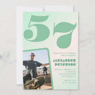 Cartes d'invitation 57ème anniversaire garçon phot