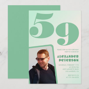 Cartes d'invitation 59e anniversaire garçon photo 