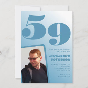 Cartes d'invitation 59ème anniversaire homme dégra