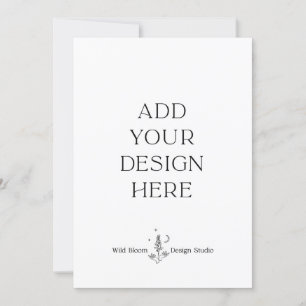 Cartes d'invitation 5 x 7 pouces sur mesure, 5 x 7