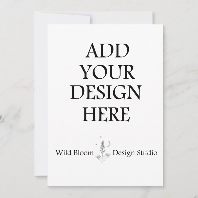 Cartes d'invitation 5x7" Impression personnalisée (Devant)