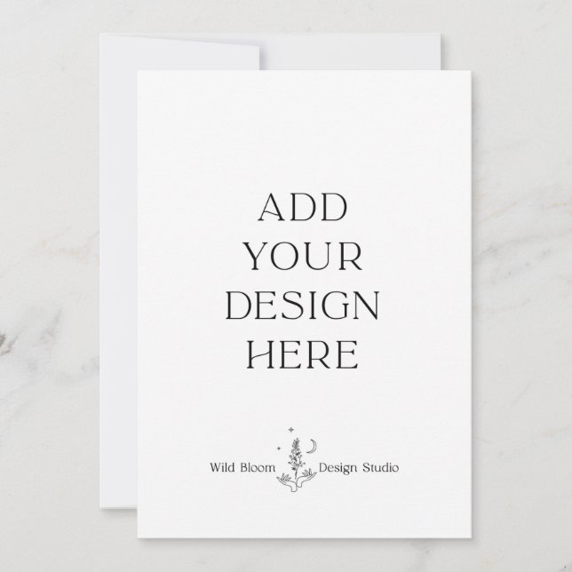 Cartes d'invitation 5x7" personnalisées, verticale (Devant)