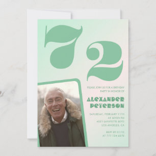 Cartes d'invitation 72e anniversaire garçon photo