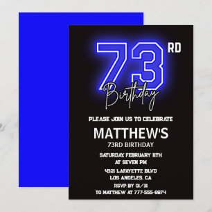 Cartes d'invitation 73e anniversaire Hommes Sport