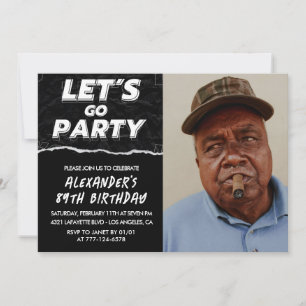 Cartes d'invitation 89e anniversaire Hommes Photo