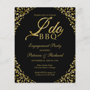 Cartes d'invitation à la fête de fiançailles Budge