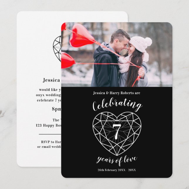 Cartes d'invitation à la fête de l'anniversaire de (Devant / Derrière)