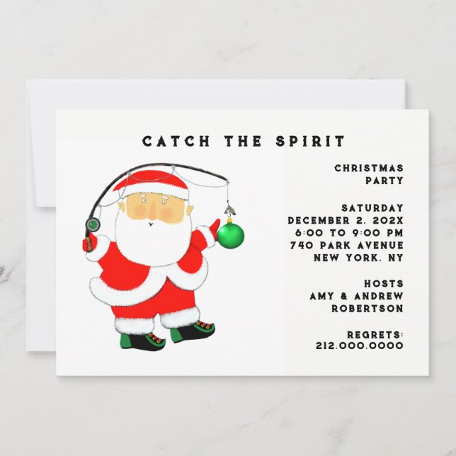 Cartes d'invitation à la fête de Noël (Devant)