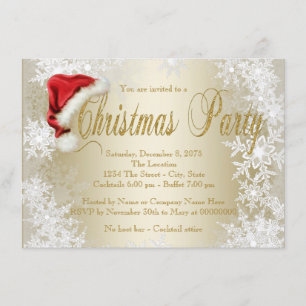 Cartes d'invitation à la fête de Noël de l'entrepr